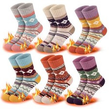 Kids Wool Winter Socks - Warm Thermal Cozy Soft Thick 7-10 Years Multicolor C
