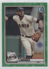 2020 Bowman Chrome Green Refractor 88/99 Evan Longoria #42 00lz