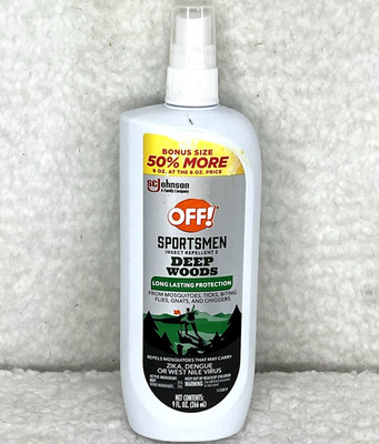 OFF! Sportsmen Insect Repellent 2 Deep Woods 9 oz Pump Spray / Mosquitos Ticks