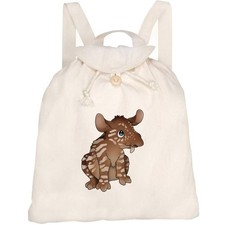 'Baby Tapir' Canvas Rucksack / Backpack (RK00016027)