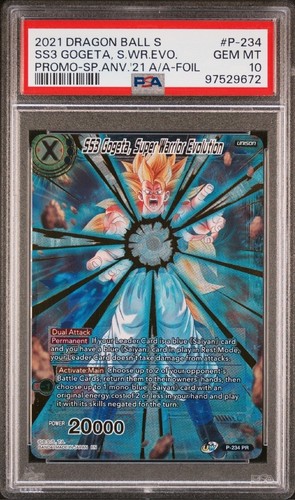 2021 DRAGON BALL SUPER PROMOS #P-234 SS3 GOGETA, SUPER WARRIOR EVOLUTION PSA 10
