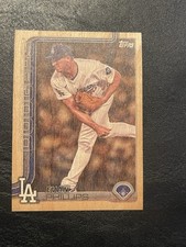 2025 Topps Update Wood Parallel Evan Phillips 06/25 LA Dodgers #US18