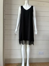 A Chic Little Black Slip Dress With A Lace Hem By Diesel Size 8 To 10