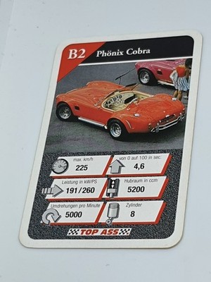 Phönix Cobra - B2  - Noble Cars - Einzelkarte - Quartett (5E)