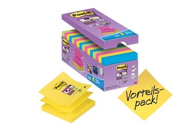 Post-it Super Sticky Z-Notes,Value Pack, Pack of 14 + 2 Free Pads, 90 Sheets per