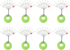 200Pcs Fishing Bobber Stopper,7 in 1 Soft M (200pcs), Transparent-Oval 