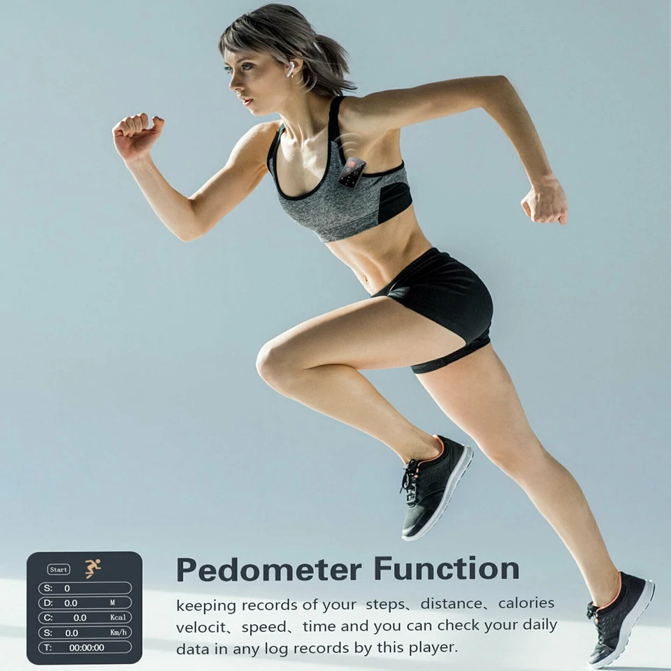 MP3 Player 32GB HiFi Lossless Sound Bluetooth Clip Music Voice Recorder FM Radio - Image 4 of 4