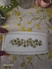 Pyrex Vintage Butter Dish Spring Blossom Daisy Green
