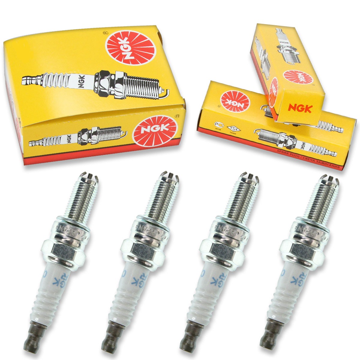4pcs 10-11 Vespa GTS 300 Super NGK Standard Spark Plugs 278cc 16ci Kit Set lx