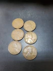 1930’s Lincoln Wheat Cent Penny Lot of 6  Mixed Grades 36,35,34d,37s,37d,35s