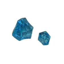 Lot of Plastic Blue Pebbles Decor Geometric Shape Small & Large