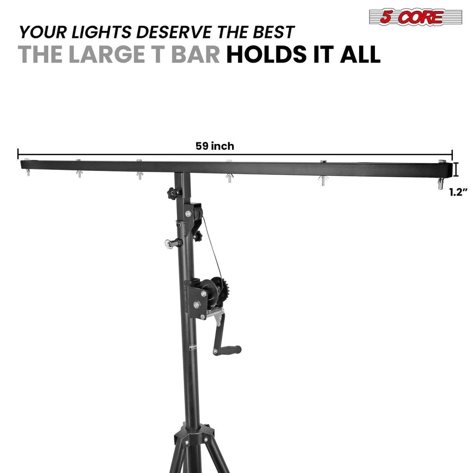 5Core DJ Light Stand Stage Lighting Truss System Hand Crank Heavy Duty Adj - Image 4 of 4