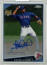 2009 TOPPS Chrome Elvis Andrus Autographs #227 Texas Rangers