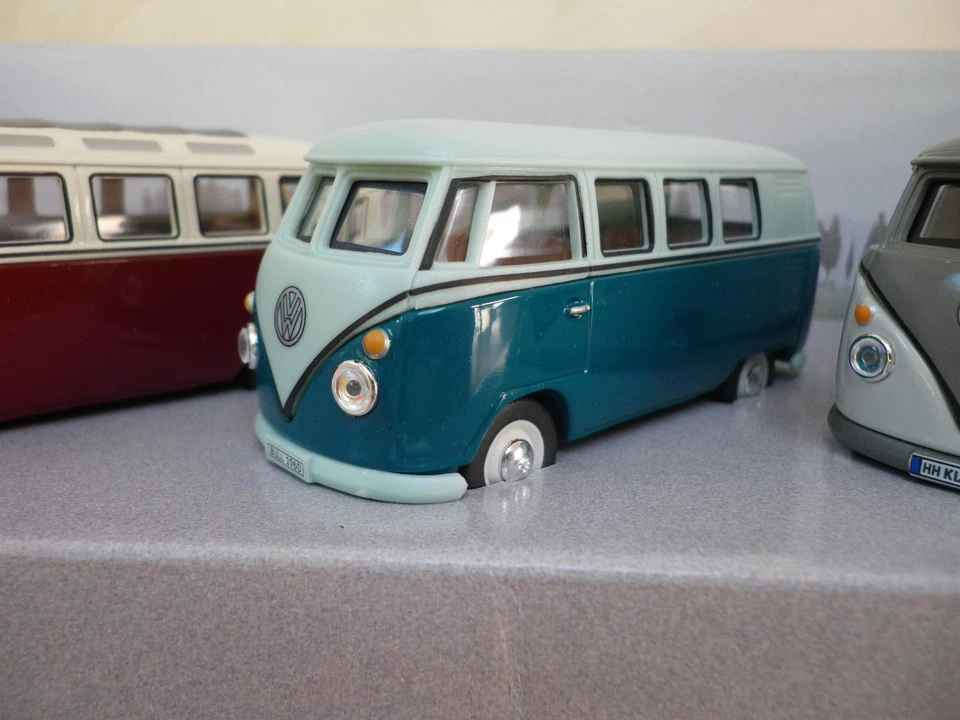 1/43 Schuco Junior Line set Volkswagen Combi T1 - Samba, Bus, Pick-up - Photo 3/4