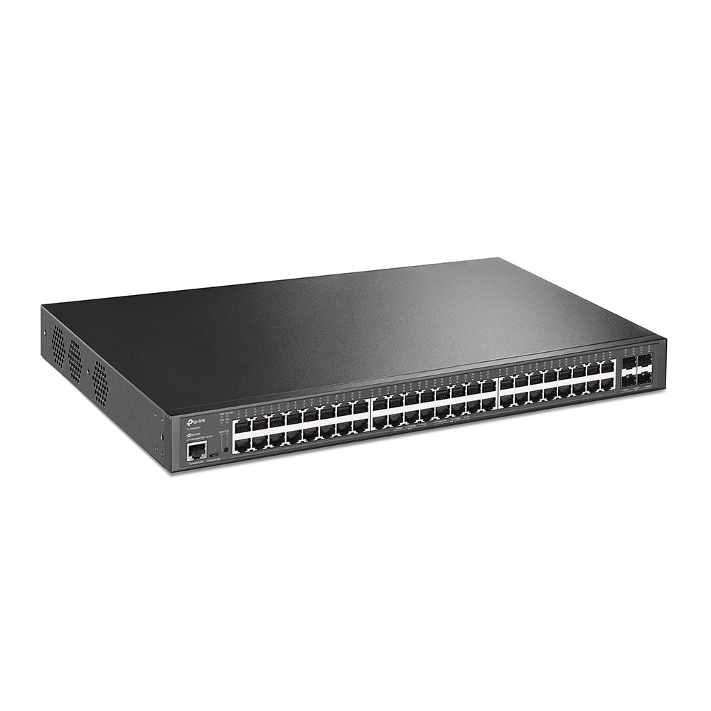 TP-Link JetStream 48-Port Gigabit and 4-Port 10GE SFP+ L2+ Managed Switch with
