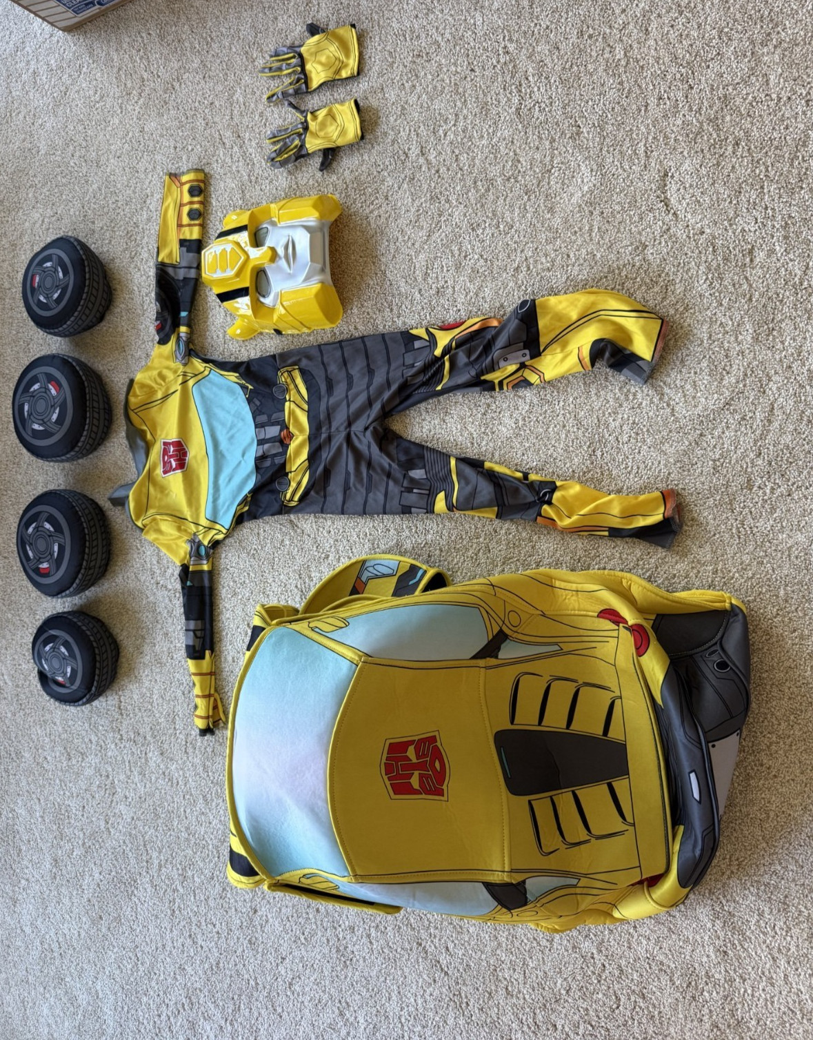 Transformers Kids Bumblebee Converting Costume Si… - image 4