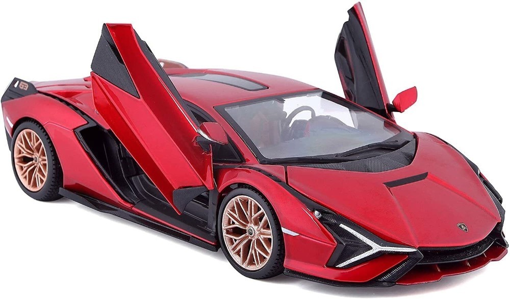 Bburago 1:24 Lamborghini Sian FKP 37 Red Diecast Model Car 18