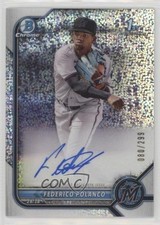 2022 Bowman Chrome Prospect Speckle Refractor 80/299 Federico Polanco Auto 6fs