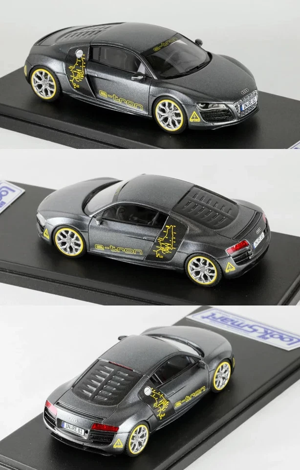 LOOKSMART 1/43 Audi R8 Silvretta Classic Met Grigio Opaco LSR8 Resina 99 pezzi - Immagine 2 di 2