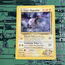 Lt. Surge's Magnemite 50/132 Gym Heroes Uncommon Pokemon Card on eBay