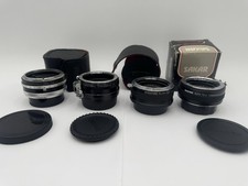 Lot of 4 Tele Converters, VIVITAR 2X-4, 2X-3,Spiratone 2X Konica Sakar MD Mount