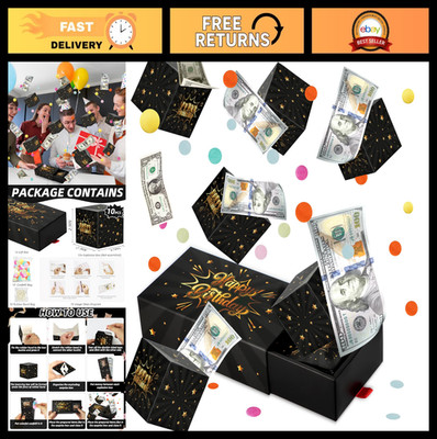 DIY Explosion Gift Box - Happy Birthday Surprise Money Bank with