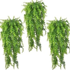 PINVNBY 3 PCS Green Reptile Plants Terrarium Hanging Fake Vines with Suction ...