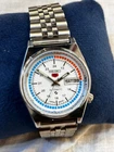 Vintage Refurbished Seiko Automatic Silver Dial Day Date  Men Wrist Watch 36MM