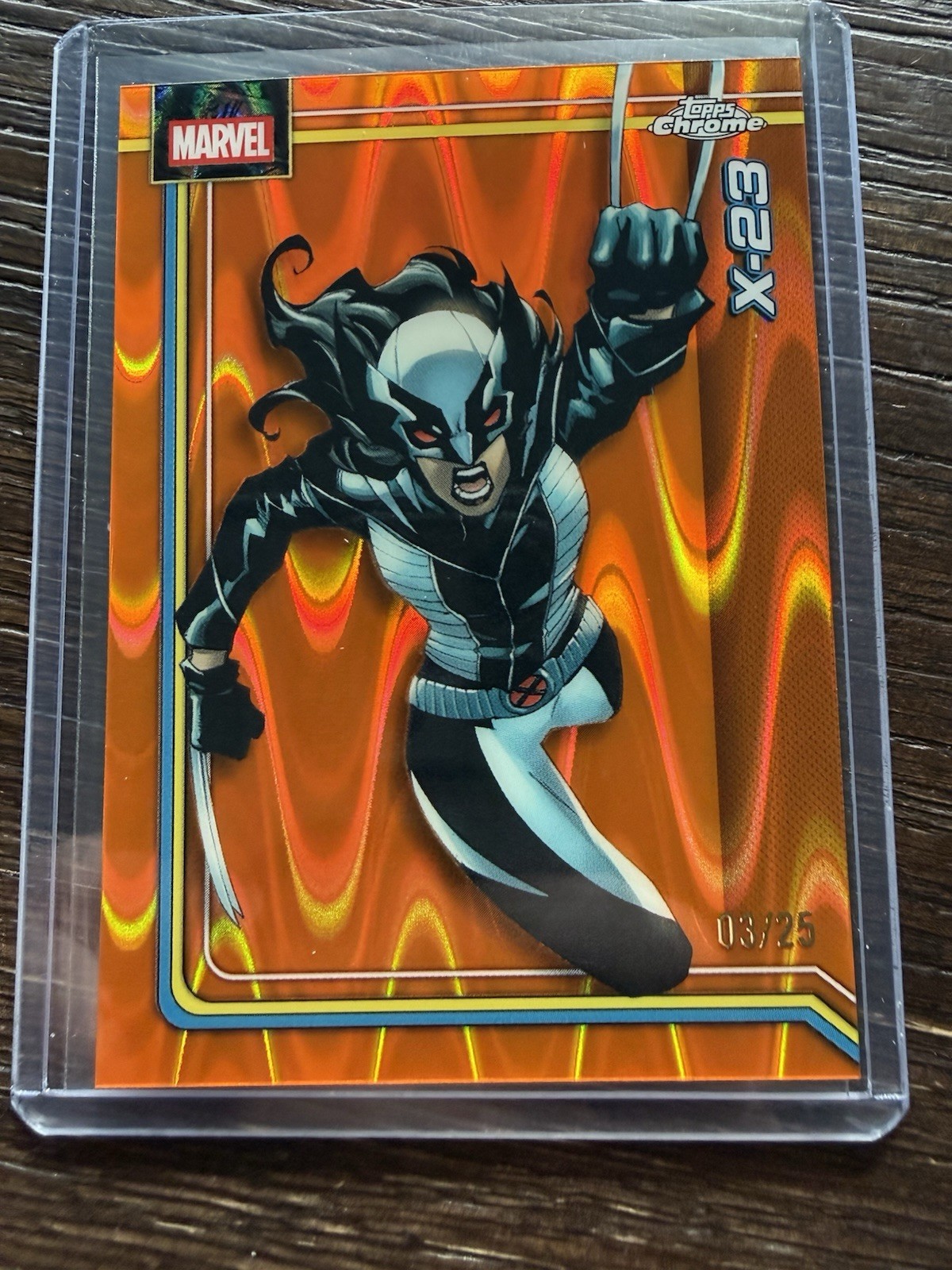 2026 Topps Chrome Marvel X-23 #200 Orange Raywave Refractor /25