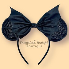 Spooky Sparkle Minnie Ears  Disney-Inspired Halloween Mouse Ears Headband