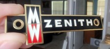 VINTAGE NOS BRASS ENAMEL ZENITH TV RADIO APPLIANCE ADVERTISING TAG SIGN