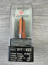 CMT 811-623 Straight Bit Cutter Diam 31/64”, Cutter Length 1” , Overall 2-1/2”