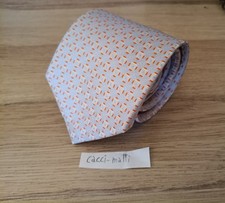 [CRAVATTA UOMO / TIE] Eton Blues - 100% Seta/Silk - Grey/Orange