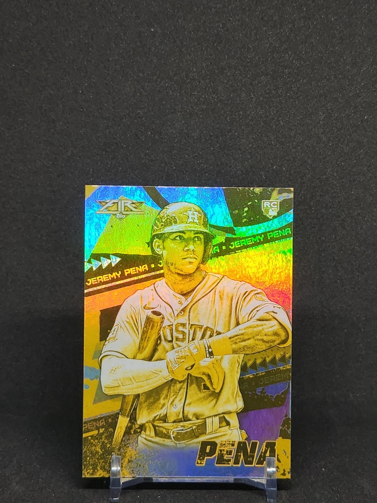 2022 Topps Fire - #71 Jeremy Pena RC Gold Minted - Astros Rookie