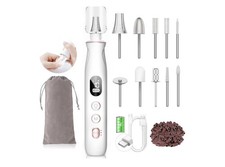 Professional Nail Drill Kit Electric Nail File Cordless w/ LCD Light