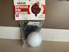 Vintage Ornament Kit Sequin Beads NOS Walco 1970s 