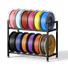 3D Printer Filament Storage Rack Desktop - 2 Tiers Metal Filament Spool Holder O