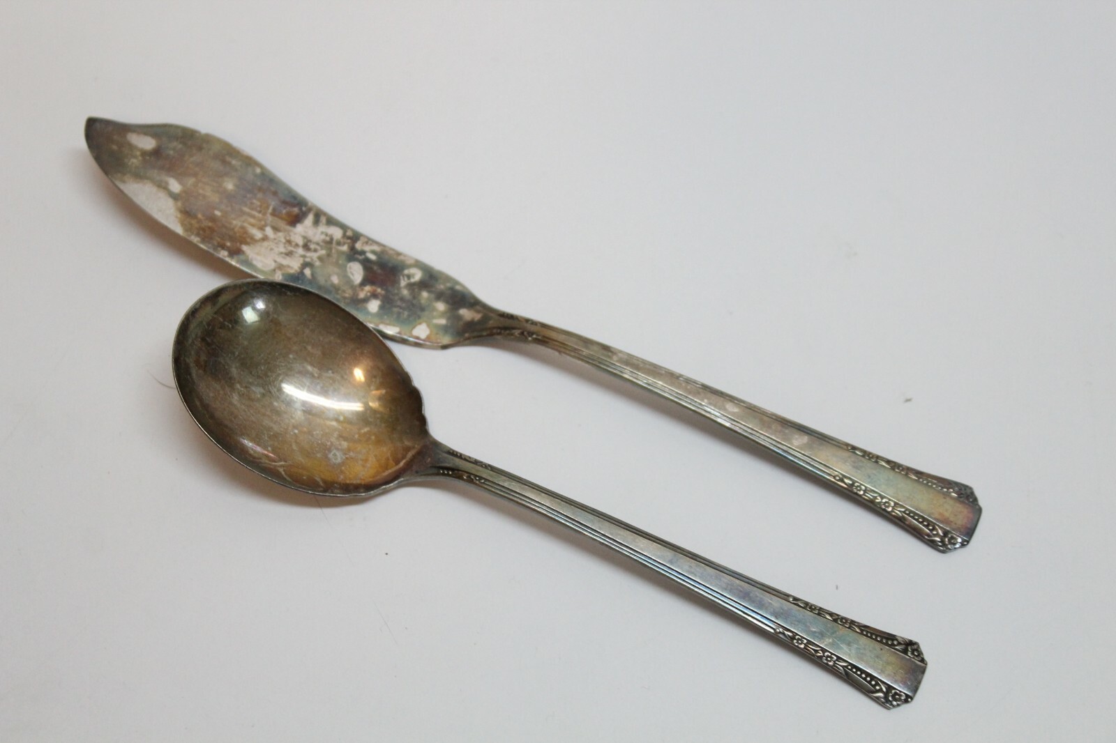 Vtg 1881 Rogers Silverplate 1939 Del Mar Flatware Butter Knife & Sugar