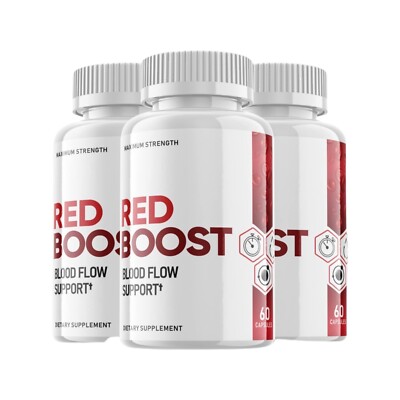 3-Pack Red Boost Blood Sugar Supports, Glucose, Metabolism - 180 Capsules