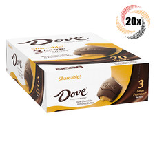 Full Box 20x Packs Dove Dark Chocolate Peanut Butter Candy  3 Per Pack  2.75oz