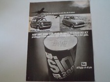 advertising Pubblicità 1973 AGIP e INNOCENTI MORRIS MINI 1000