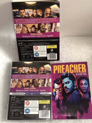Preacher: Season Two DVD (2017) Dominic Cooper 4 Discs Set Collection Rated 18 - Picture 2 of 3