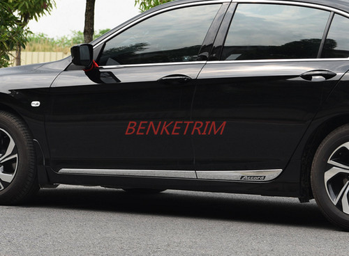 ABS Chrome Car Body Door Side Molding trim 4PC For Honda Accord MK9 14-2016 2017 - Picture 5 of 6