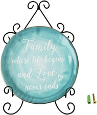 Plate Stand Holder for Wall Hanging Display Rack Art Hanger Metal Easel Photo Ho