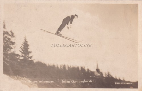 WINTERSPORT - Skispringen Johan Grottumsbraaten 1930 Foto AK Norge Norway - Bild 1 von 2