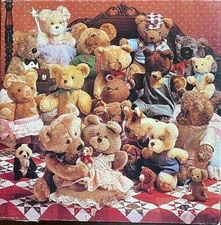 The Best of Friends COMP Teddy Bears 500 Pc Puzzle Nicely Dressed Table Cloth