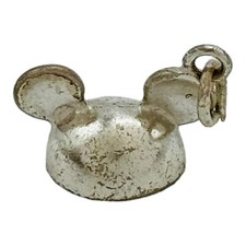 Disney 925 Sterling Silver Mickey Mouse Ears Charm 1950 VINTAGE