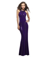 Faviana Prom Dress Formal Evening Gown Style 7510 Purple Size 4
