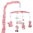 The Peanutshell Coral Pink Digital Musical Mobile with Forest Animals