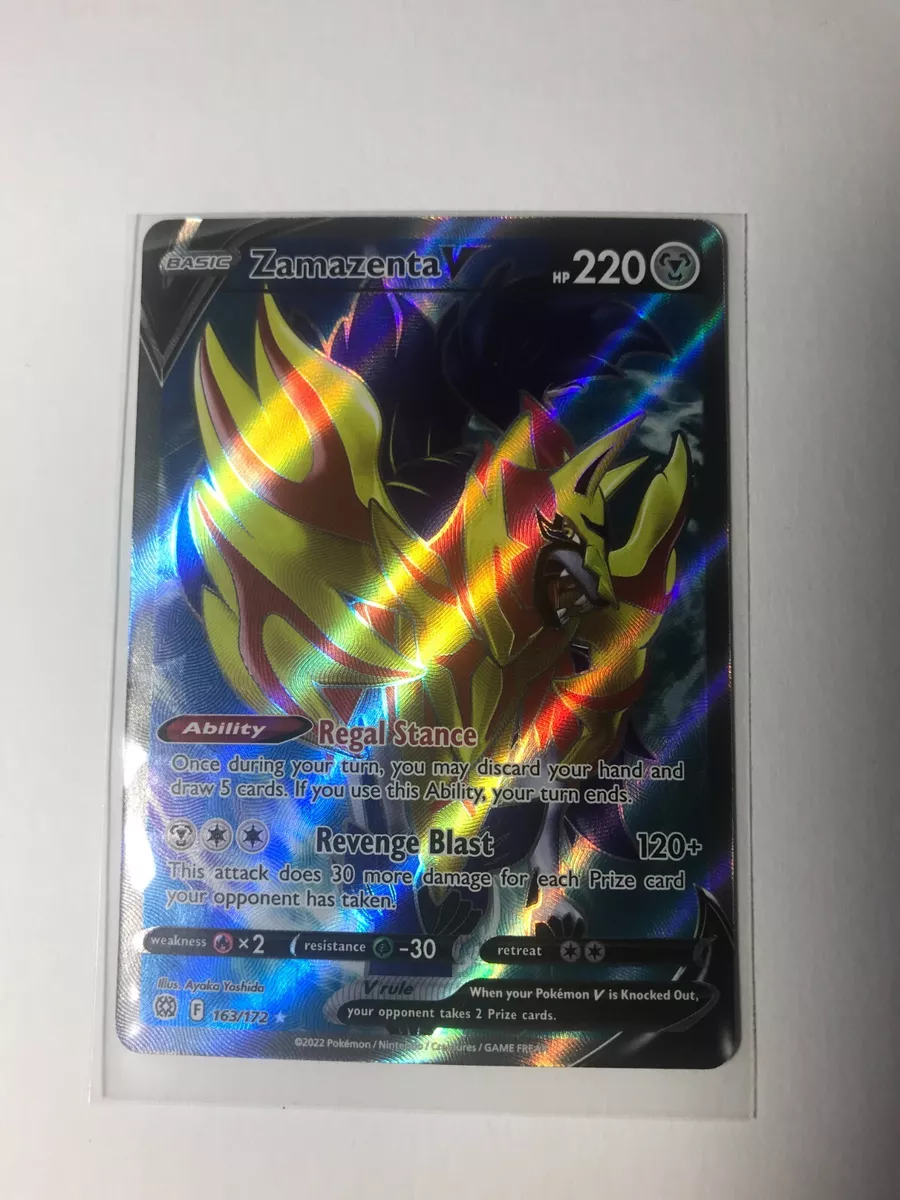 Zamazenta V 163/172 - Brilliant Stars - Ultra Rare Pokemon Card - Full Art